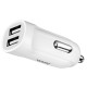 Автомобільний зарядний пристрій Hoco Z2A Lightning cable 2USB 2.4A White