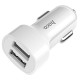 Автомобільний зарядний пристрій Hoco Z2A Lightning cable 2USB 2.4A White