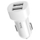 Автомобільний зарядний пристрій Hoco Z2A 2USB 2.4A White