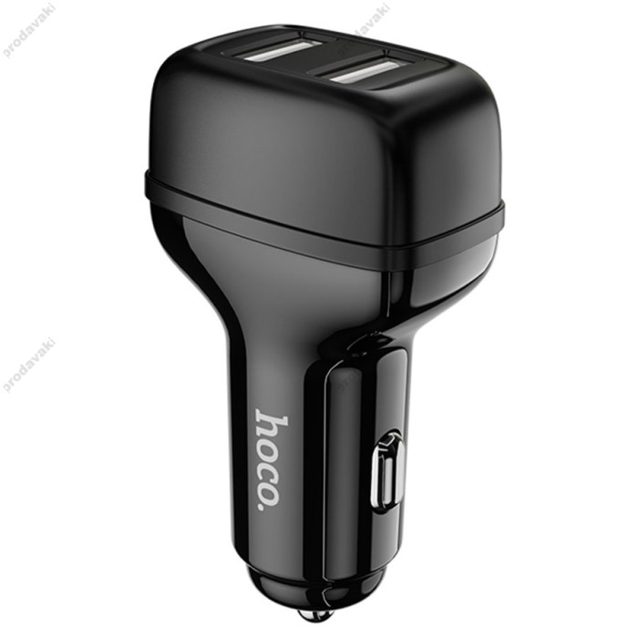 Автомобільний зарядний пристрій Hoco Z36 Leader Micro USB Cable 2USB 2.4A Black