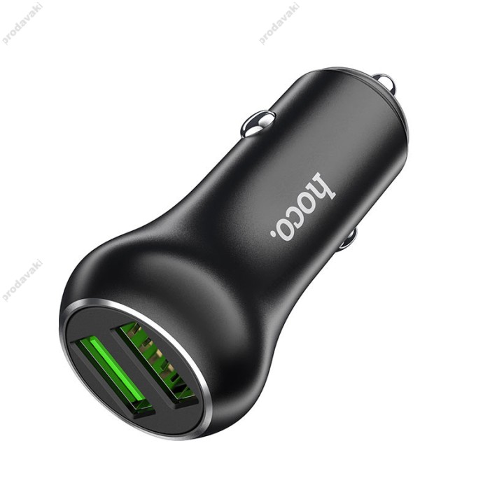 Автомобільний зарядний пристрій Hoco  Z37 Sharp speed dual port Car charger 3A 36W Black
