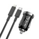 Автомобільний зарядний пристрій Hoco Z44 Leading car charger Lightning Cable 3A 20W Black