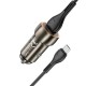 Автомобільний зарядний пристрій Hoco Z46 Blue shield single port Micro USB Cable 18W Grey