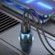 Автомобільний зарядний пристрій Hoco Z48 Tough dual port car charger Type-C Cable 3A 40W Sapphire-blue