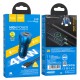 Автомобільний зарядний пристрій Hoco Z48 Tough dual port car charger Type-C Cable 3A 40W Sapphire-blue