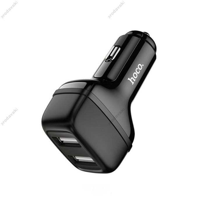 Автомобільний зарядний пристрій Hoco Z36 Leader Micro USB Cable 2USB 2.4A Black