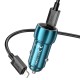 Автомобільний зарядний пристрій Hoco Z48 Tough dual port car charger Lightning Cable 3A 40W Sapphire-blue