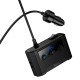 Автомобільний зарядний пристрій розгалужувач HOCO Z64 Anshun digital display 3-in-1 12-24V 240W Black