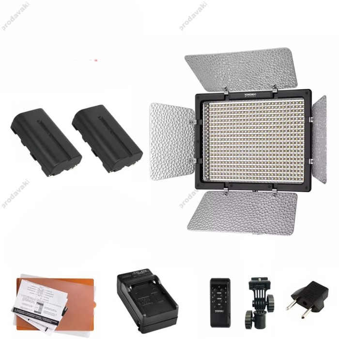 Лампа відеосвітло Yongnuo YN600L 36W color 5500K Light 600 pcs + 2 AKБ із зарядним пристроєм 