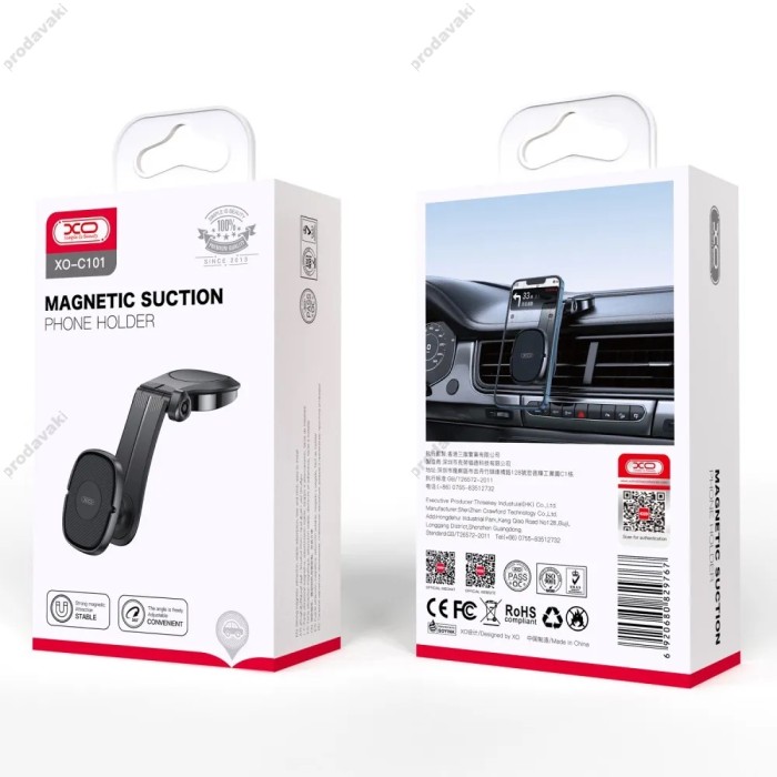 Автомобільний тримач XO C101 Magnetic Car Phone Holder Black