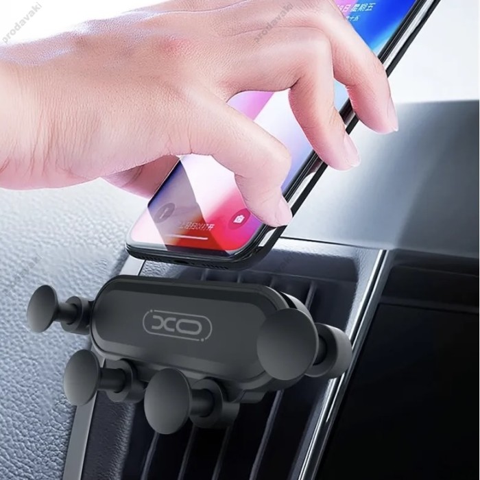 Автомобільний тримач XO C41 gravity car holder for air outlet Black