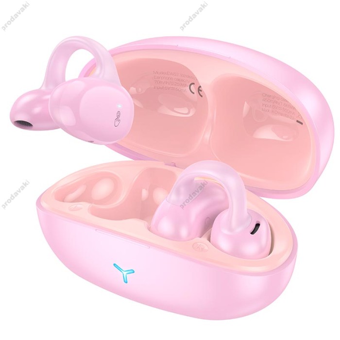 Бездротові Bluetooth навушники HOCO EW57 Auspicious clip-on true бездротовий headset BT 5.3 Pink