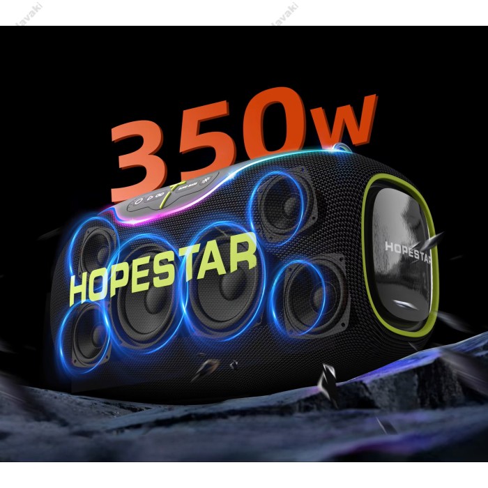 Портативна колонка Bluetooth Hopestar A80 350W Black