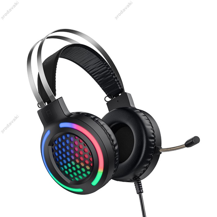 Дротові навушники HOCO ESD03 Gaming LED Headphones Black