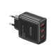 Мережевий зарядний пристрій Yesido YC144 GaN 65W Black