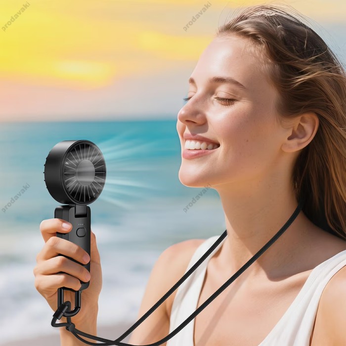 Портативний вентилятор ACEFAST YF2 folding handheld fan 4 Levels Black