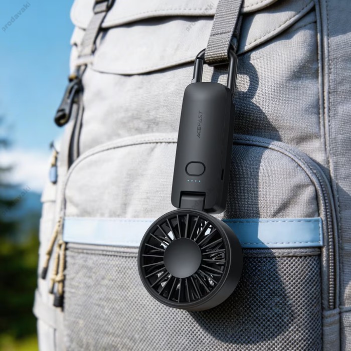 Портативний вентилятор ACEFAST YF2 folding handheld fan 4 Levels Black