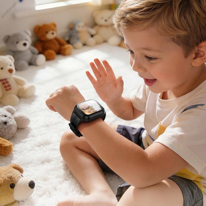 Дитячий смарт-годинник HOCO Y108 4G Call WiFi children phone-watch Black