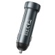 Автомобільний зарядний пристрій Hoco Z54B Prosperous Car charger Type-C set 3A 60W Metal Grey
