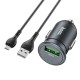 Автомобільний зарядний пристрій Hoco Z43 Mighty single port Micro USB Cable 3A 18W Grey
