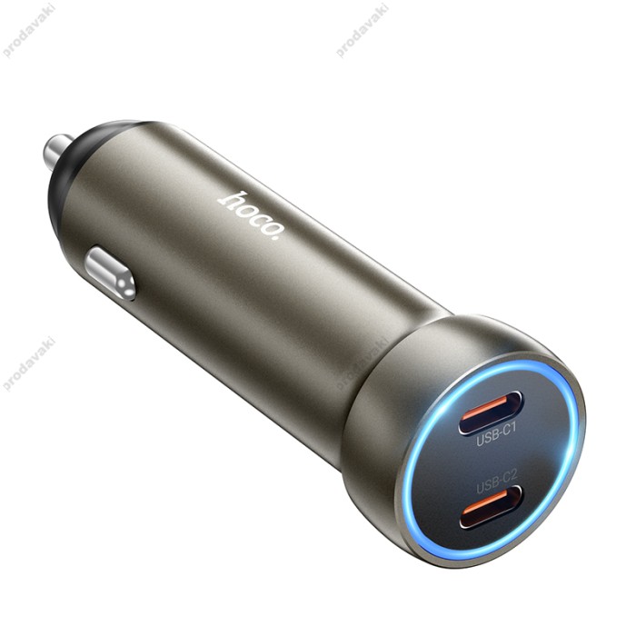 Автомобільний зарядний пристрій Hoco Z54B Prosperous Car charger 3A 60W Gold
