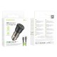 Автомобільний зарядний пристрій BOROFONE BZ25 Journey Car charger Type-C cable 3A 38W Transparent Black