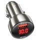 Автомобільний зарядний пристрій Hoco Z50 Leader dual-port car charger 48W Metal-grey