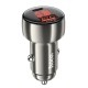 Автомобільний зарядний пристрій Hoco Z50 Leader dual-port car charger 48W Metal-grey