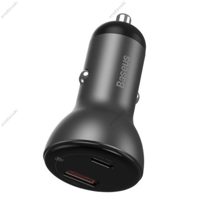 Автомобільний зарядний пристрій Baseus Digital Display PPS Dual Quick Charger Car 45W TZCCBX-C0G
