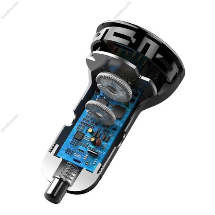 Автомобільний зарядний пристрій Baseus Digital Display PPS Dual Quick Charger Car 45W TZCCBX-C0G