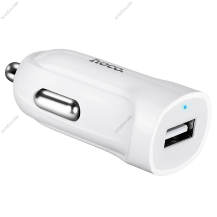 Автомобільний зарядний пристрій Hoco Z2 Micro cable 1.5А White