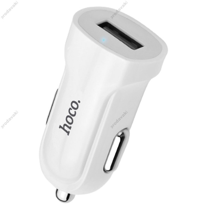 Автомобільний зарядний пристрій Hoco Z2 Micro cable 1.5А White