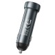 Автомобільний зарядний пристрій Hoco Z54 Prosperous dual-port 3.1A 15.5W Metal Grey