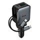 Автомобільний зарядний пристрій Hoco Z67A Triunfar car charger with telescopic 60W Grey