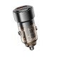 Автомобільний зарядний пристрій BOROFONE BZ20 Smart dual port 3A 38W Transparent Black