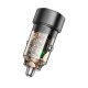 Автомобільний зарядний пристрій BOROFONE BZ20 Smart dual port 3A 38W Transparent Black