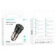 Автомобільний зарядний пристрій BOROFONE BZ23 Noble single-port 3A 18W Transparent Black