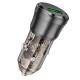 Автомобільний зарядний пристрій BOROFONE BZ23 Noble single-port 3A 18W Transparent Black
