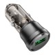 Автомобільний зарядний пристрій BOROFONE BZ23 Noble single-port 3A 18W Transparent Black