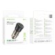 Автомобільний зарядний пристрій BOROFONE BZ25 Journey Car charger 3A 38W Transparent Black