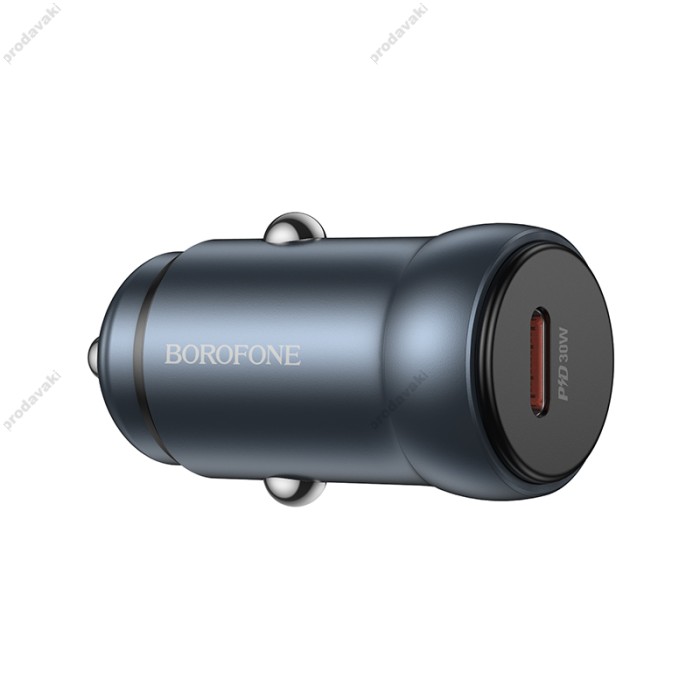 Автомобільний зарядний пристрій BOROFONE BZ32 Fresh single port 3A 30W Metal-grey