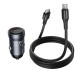 Автомобільний зарядний пристрій Hoco Z62A Energy single port Type-C Set 3A 30W Metal-grey