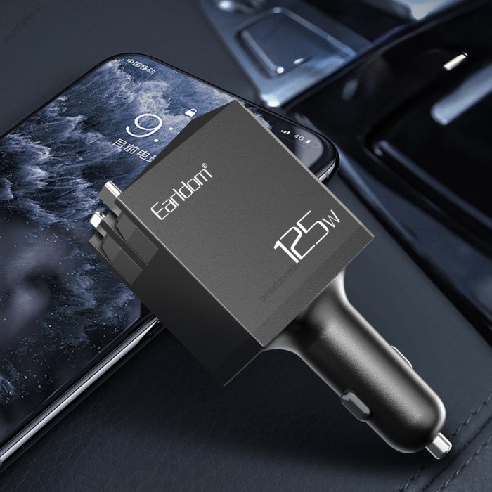 Автомобільний зарядний пристрій Earldom ES-CC47 125W Black