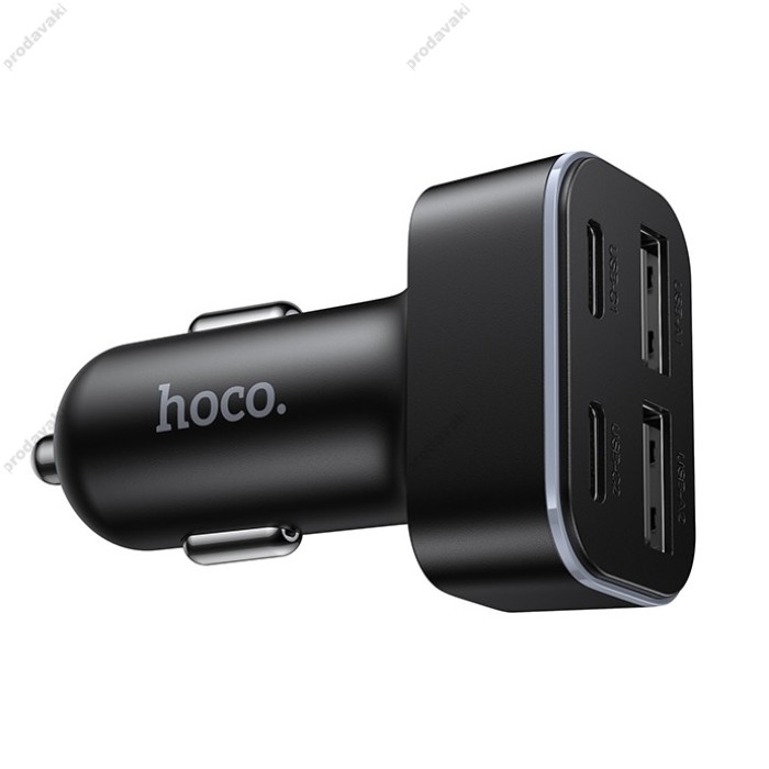 Автомобільний зарядний пристрій Hoco Z63 Barry f6-port Car charger 3A 15W Black