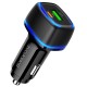 Автомобільний зарядний пристрій BOROFONE BZ14A Mercury + Cable Type-C to Type-C 20W Black