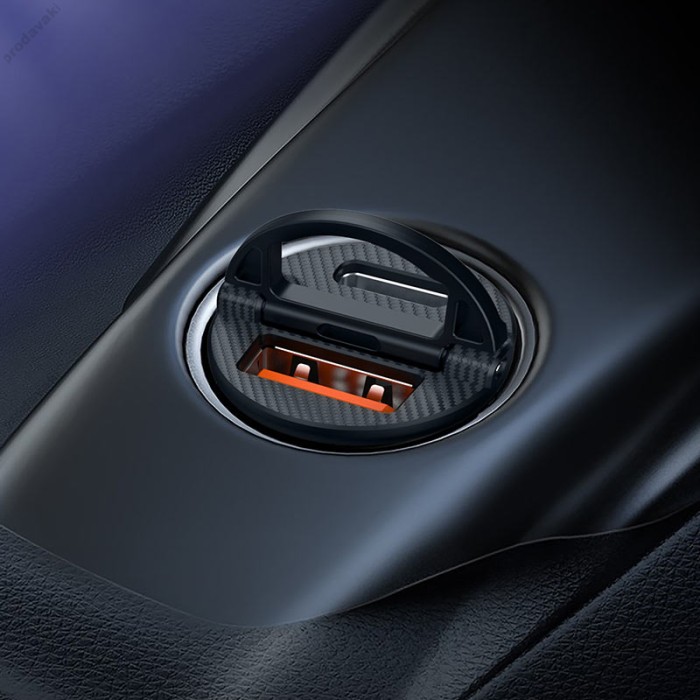 Автомобільний зарядний пристрій Hoco NZ2 Link Car Charger 30W Black