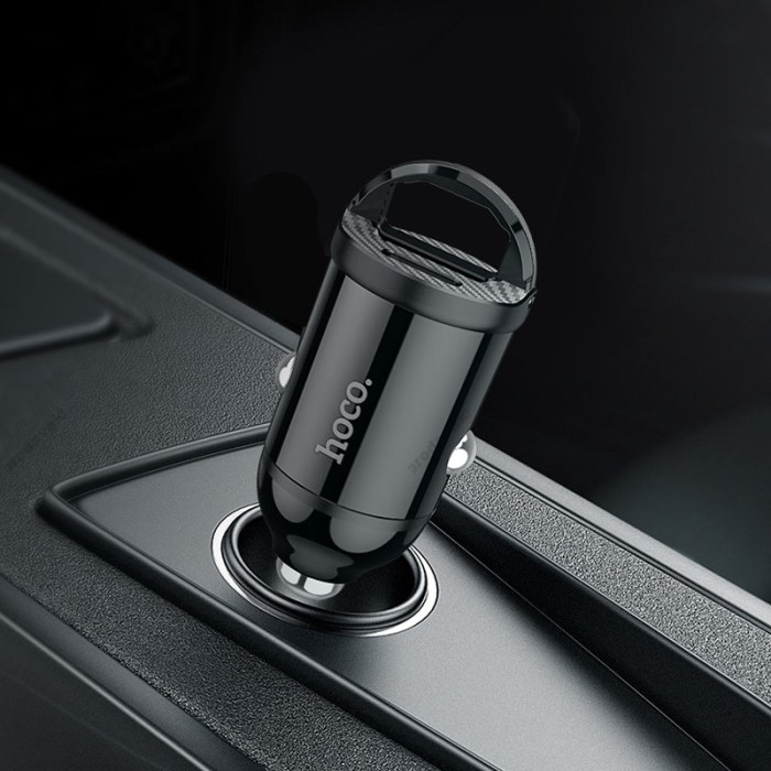 Автомобільний зарядний пристрій Hoco NZ2 Link Car Charger 30W Black