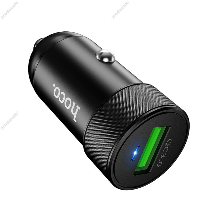 Автомобільний зарядний пристрій Hoco Z32 QC 3.0A 18W Black