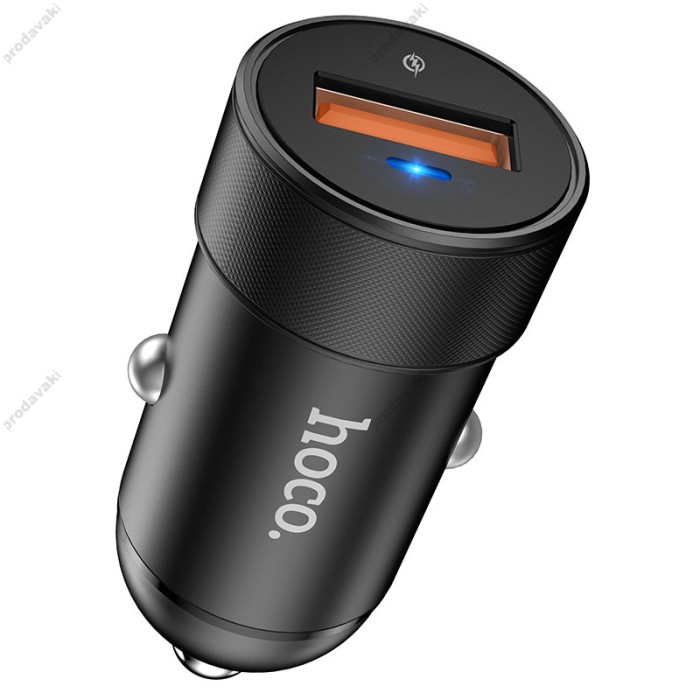 Автомобільний зарядний пристрій HOCO Z32A Flash Power Fully Compatible 4A 18W Black