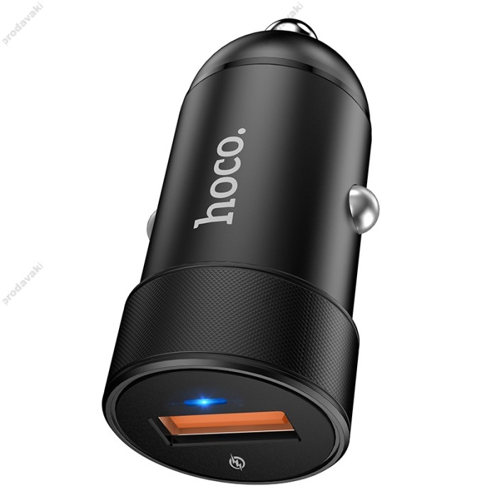 Автомобільний зарядний пристрій HOCO Z32A Flash Power Fully Compatible 4A 18W Black